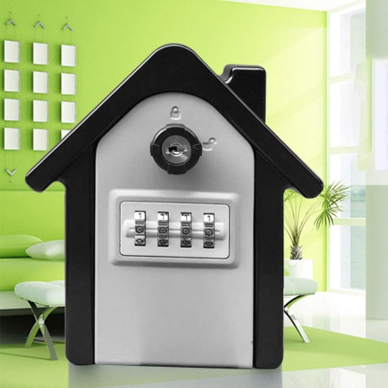 4 Digit Outdoor High Security Wall Mounted Key Safe Box Code Secure Lock Storage