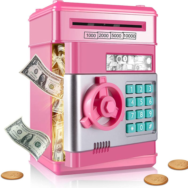 Piggy Bank Electronic Mini ATM for Kids Baby Toy Safe Coin Banks Money Saving Box Password Code Lock for Children