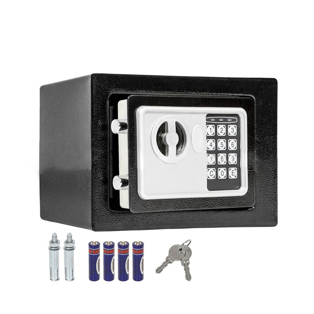 Mini Safety Box Digital Electronic Security Box Home Office Wall Type Jewelry Money Anti-Theft Safe Box