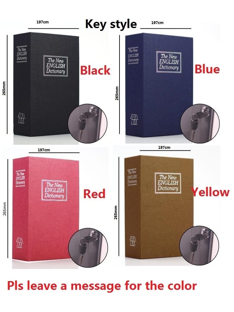 26.5CM*19.7CM*6.5CM English BooksSafes Dictionary Creative Safes Box Key Open Savings Bank