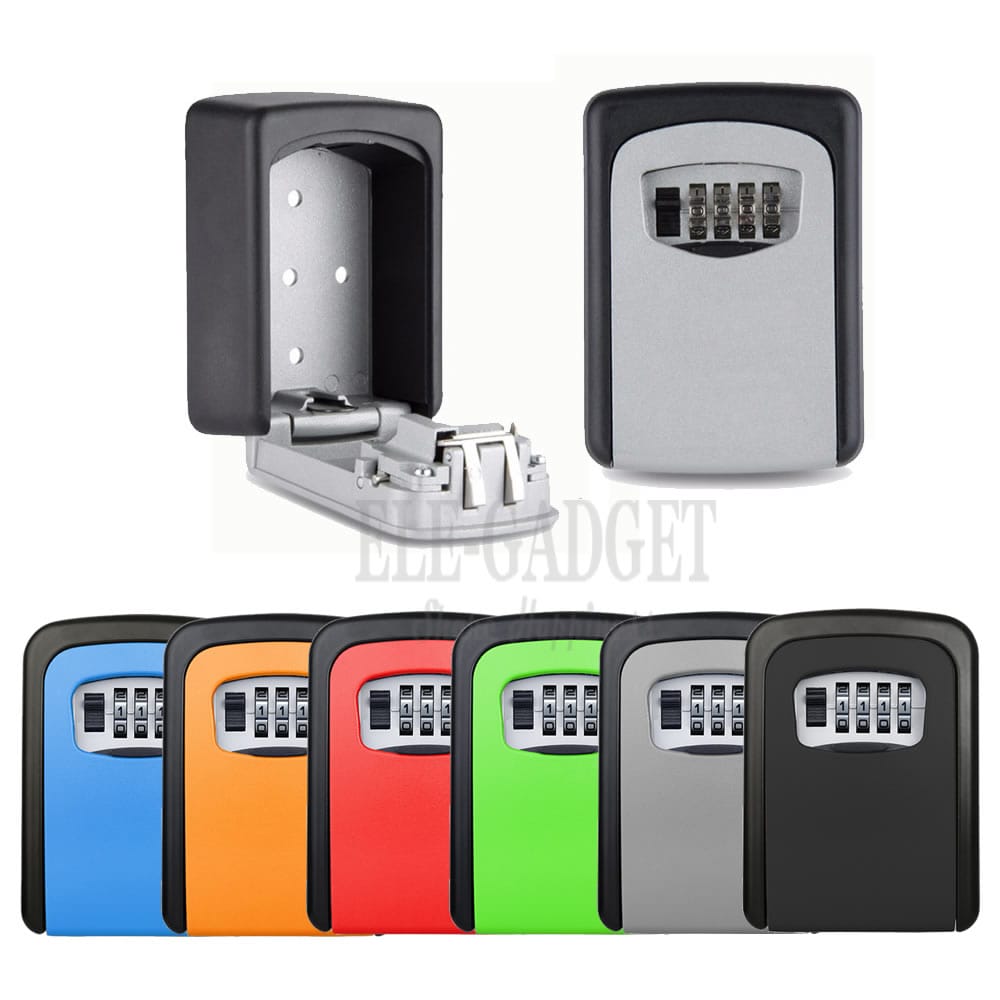 New Key Safe Storage Organizer Boxes with 4 Digit Password Spare Keys Metal Secret Organizer Box Home Office Key Hidden