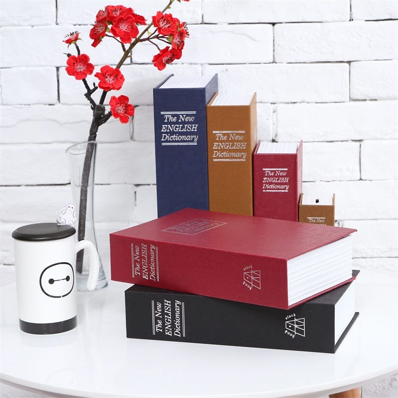 Size M 4/Color Password Hidden Box Security Home Office Jewelry Phone Safe Box English Dictionary Strongbox Steel
