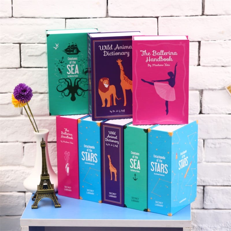 Size S Hidden Book Safes Sight Secret Diversion Safe Stash Box Key Lock Strongbox Steel Home Office Travel Security 118*115*55mm