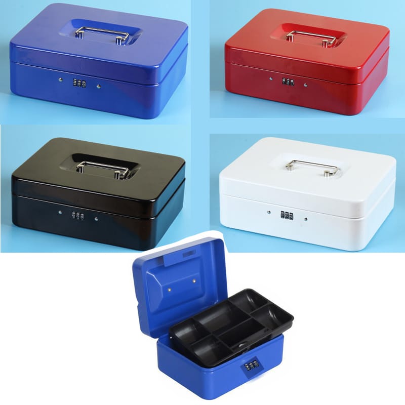 New Mini Portable Security Safe Box Money Jewelry Storage Collection Box Home School Office Compartment Tray Password Lock Box S