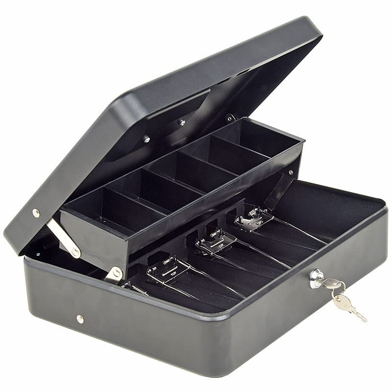 Portable Key Multi Compartment Mobile Cash Safes Money Home Mechanical Cashier Safety Box