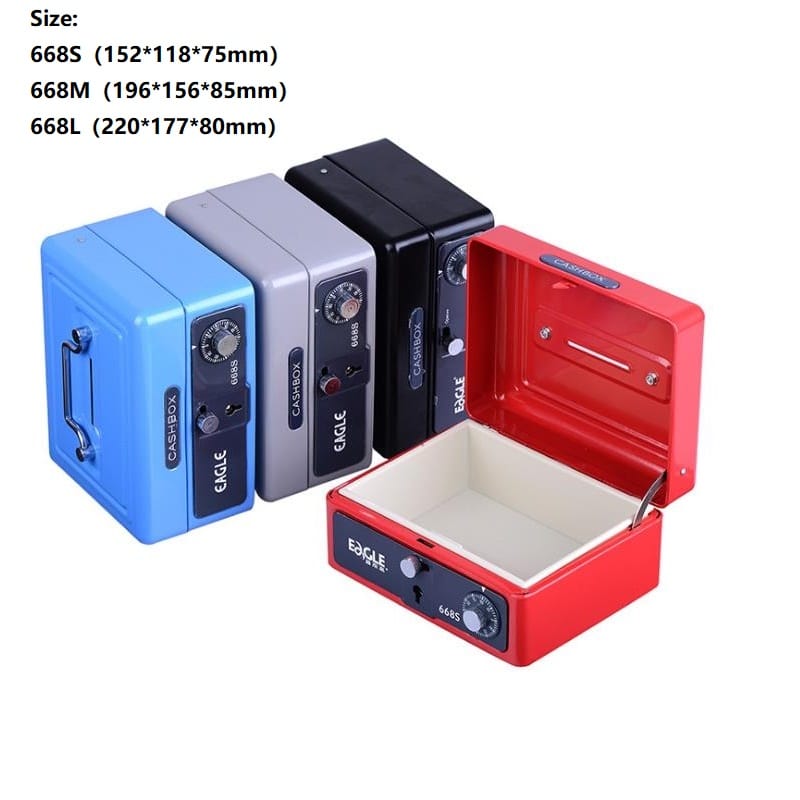 668S 668M 668L Portable Vault Code Lock Cash Safe Deposit Cash Box Creative Pop Gift Boxes