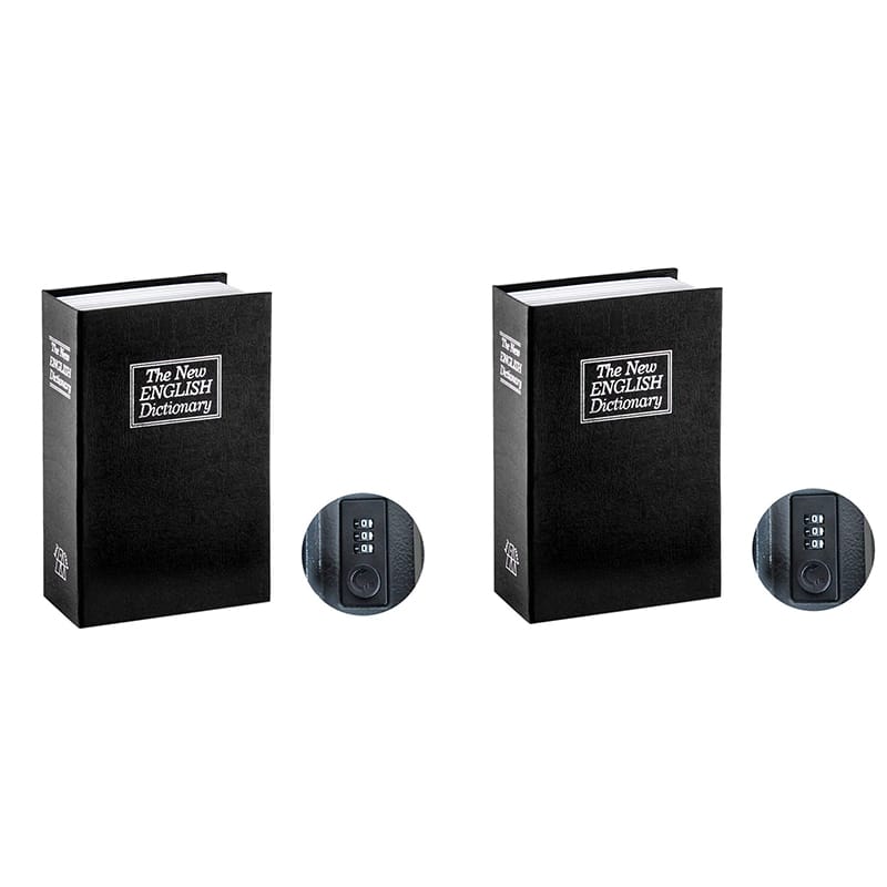 RISE-Book Safe With Combination Lock Dictionary Diversion Book Safe Portable Safe Box, Great For Storing Money Jewelry Passport