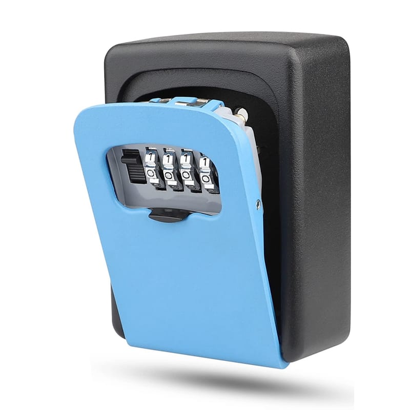 Key Safe Box, Waterproof Outdoor Safe Storage Lock Safe Box With 4 Digit Combination Code, For Home Garage School