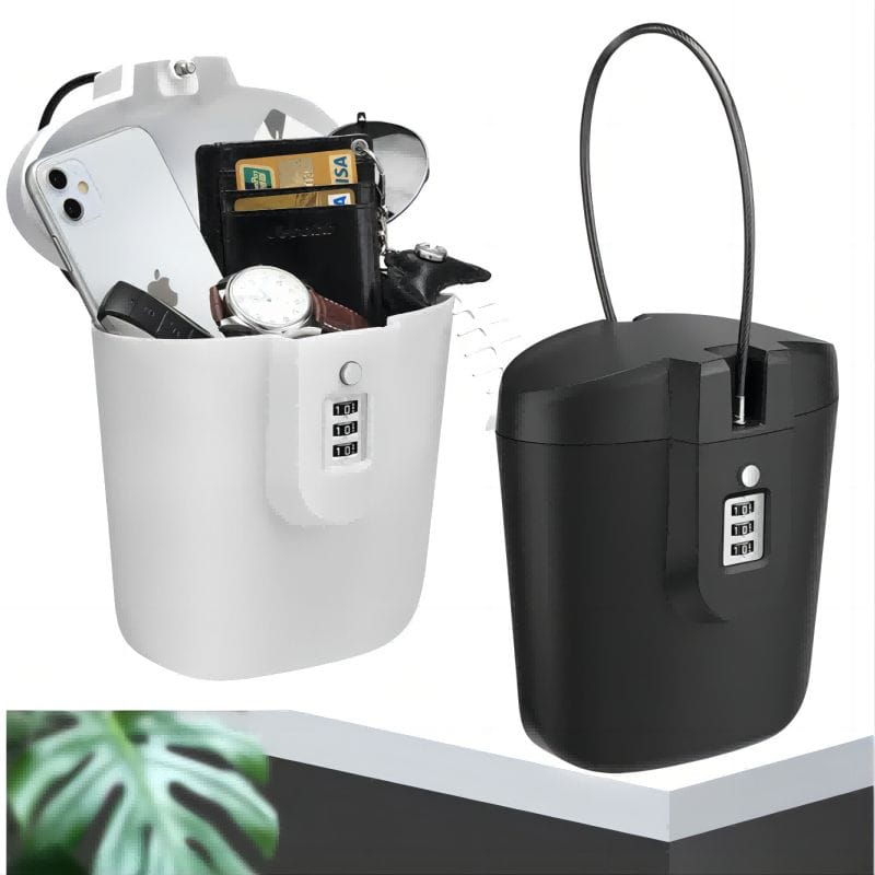 Hand-held Hangable Outdoor Waterproof Safe Box With 3 Combination Locks Portable Retractable Large Space Beach Storage Safebox