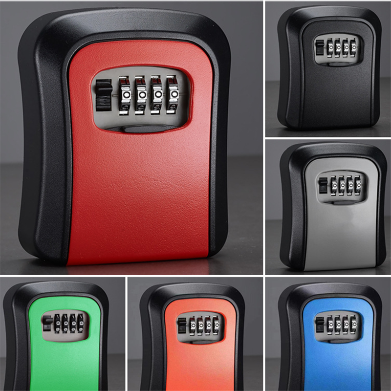 Password Key Box Decoration Key Code Box Key Storage Lock Box Wall Mounted Password Box Outdoor Key Safe Lock Box