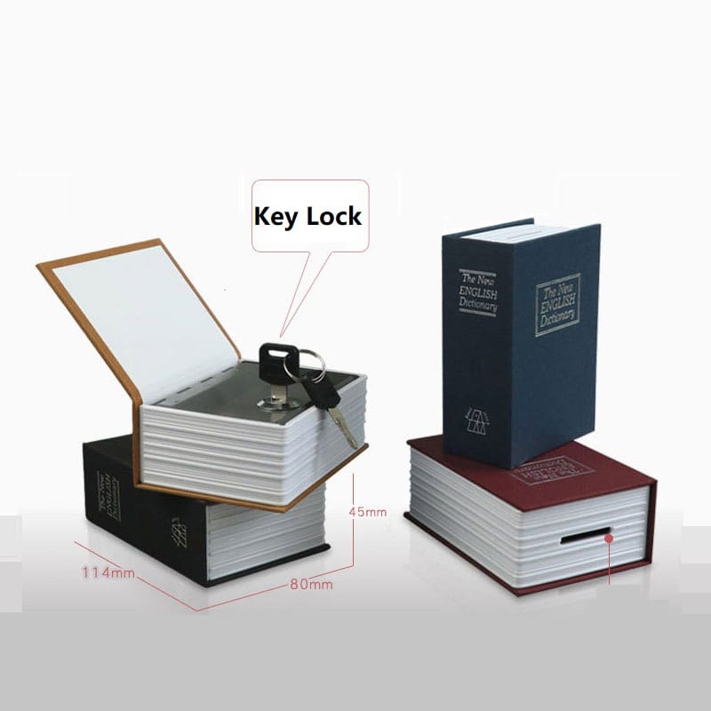 18cm*11.5cm*5.5cm English BooksSafes Dictionary Creative Safes Box Metal Savings Bank
