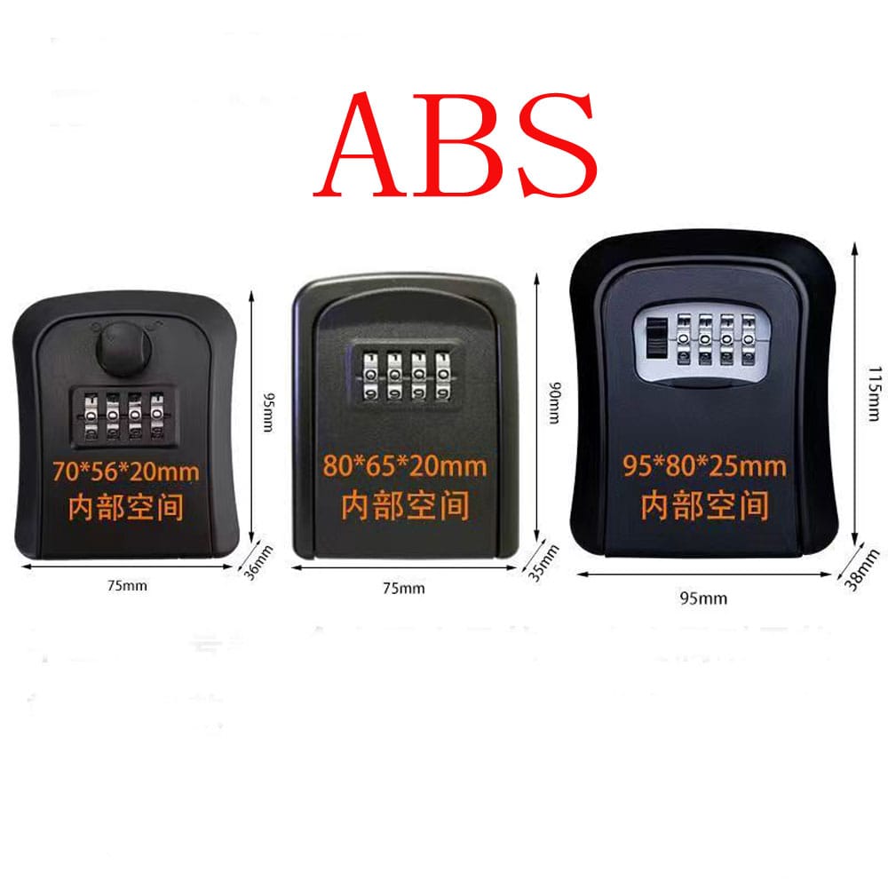 Wall Mount Key Storage Secret Box Organizer 4 Digit Combination Password Security Code Lock No Key Home Key Safe Box