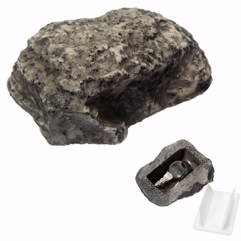 Outdoor Spare Garden Key Box Rock Hidden Hide In Stone Security Safe Storage Hiding Containers Safe Box Mini Locker