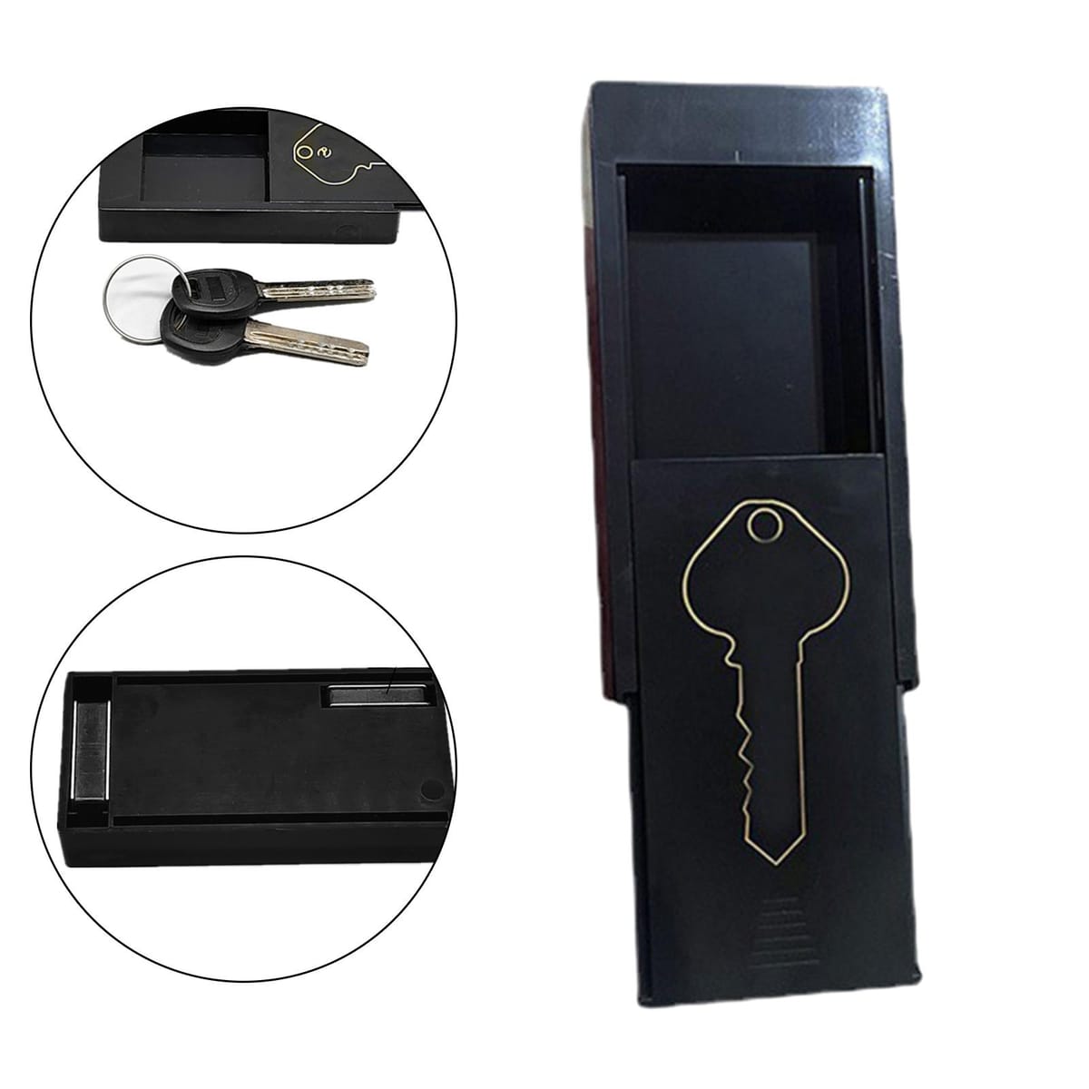 Magnetic Key Case Easy Storage Car Accessories Safe Key Storage Box under Car for Car Truck Apartment Home Office House