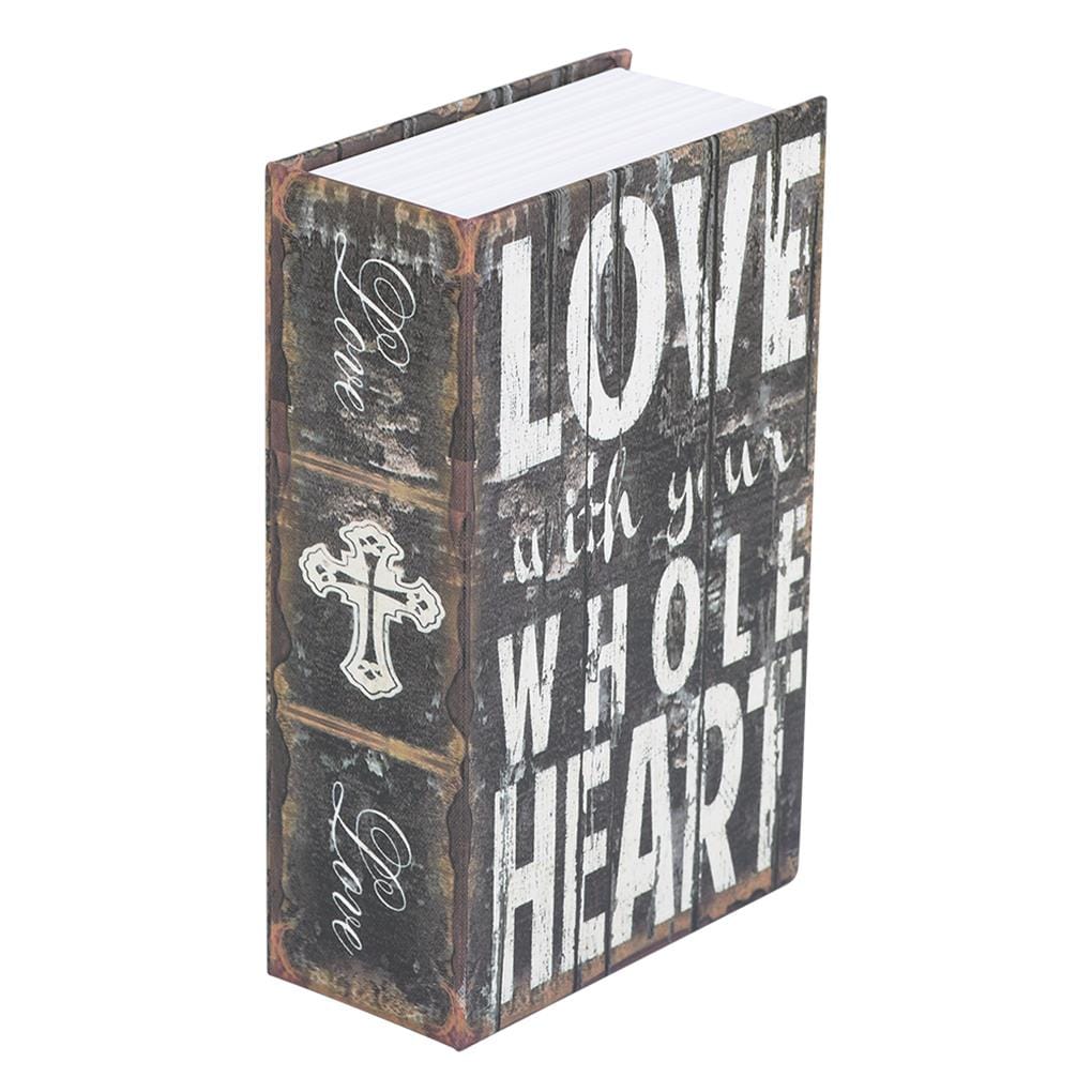 Creative Book Safe Box Money Jewelry Collection Storage Case with Combination Lock(LOVE)
