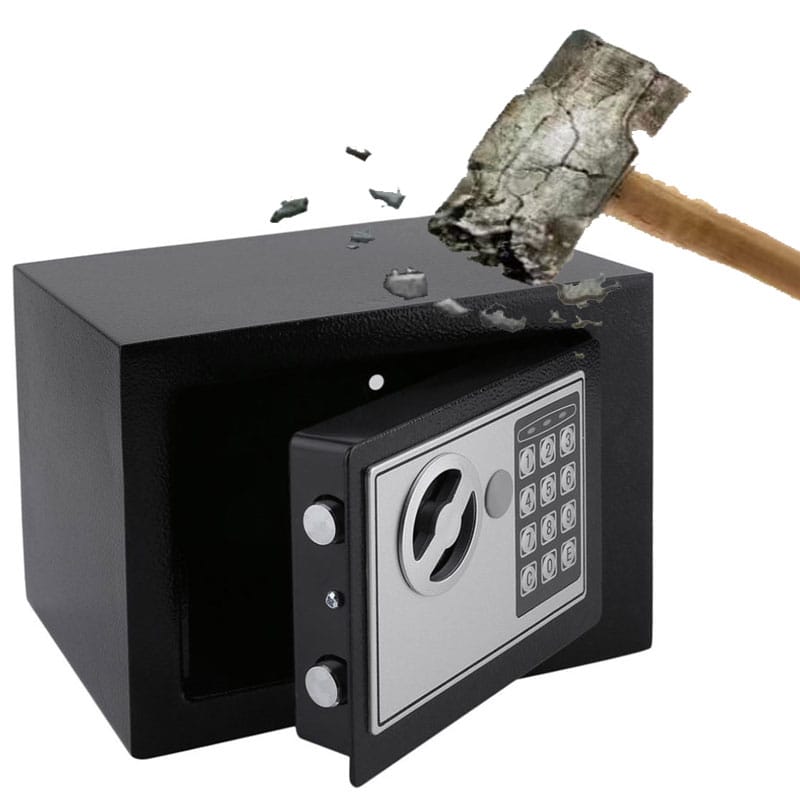 Digital Safe Box Small Household Mini Steel Safes Money Bank Safety Security Box Keep Cash Jewelry Or Document Securely With Key