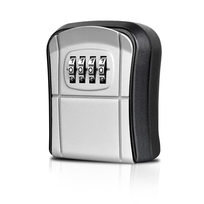 Key Box Wall Mounted Mini Key Safe Outdoor Key Box With Resettable 4-Digit Numeric Code Waterproof Key Box