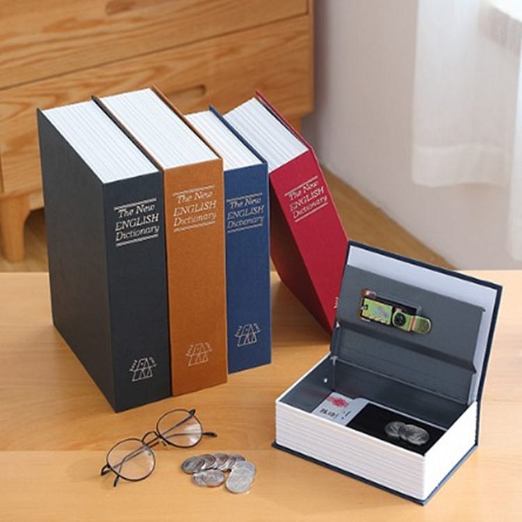 Student Gift Dictionary Mini Safe Box Book Hidden Secret Key Lock Coin Bank Card Jewellery Private Diary Storage Password Locker