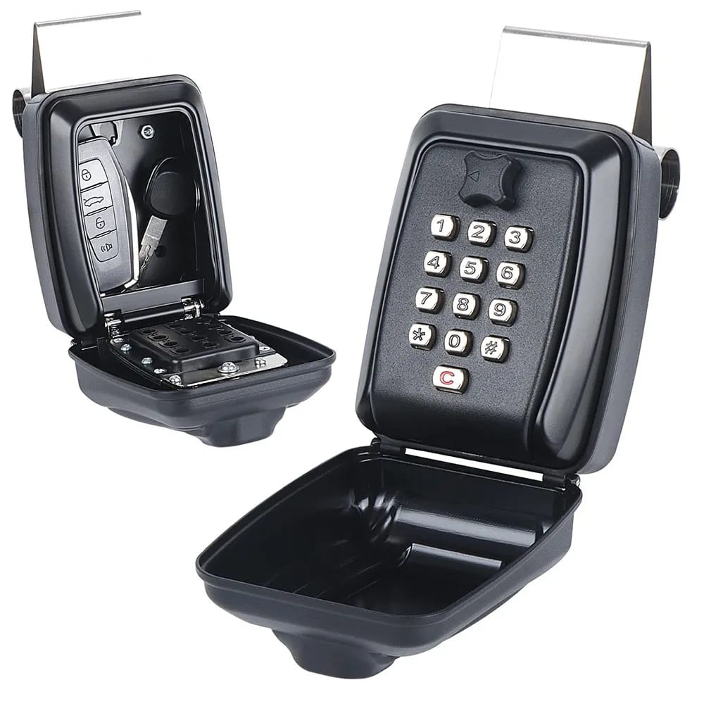 Portable Antitheft Code Box With 12Digits Code Waterproof For Key Anti-theft Key Car Window Safe Office Home Outdoor Use Hanging