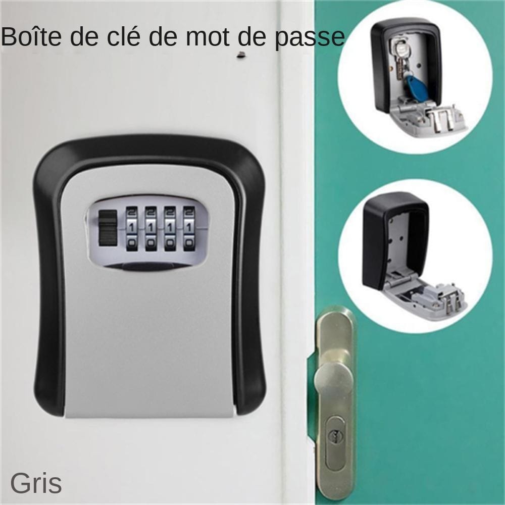 Waterproof Multi-functional Wall Mounted 4 Digits Passwords Keys Storage Home Safe Box Easy to Fix