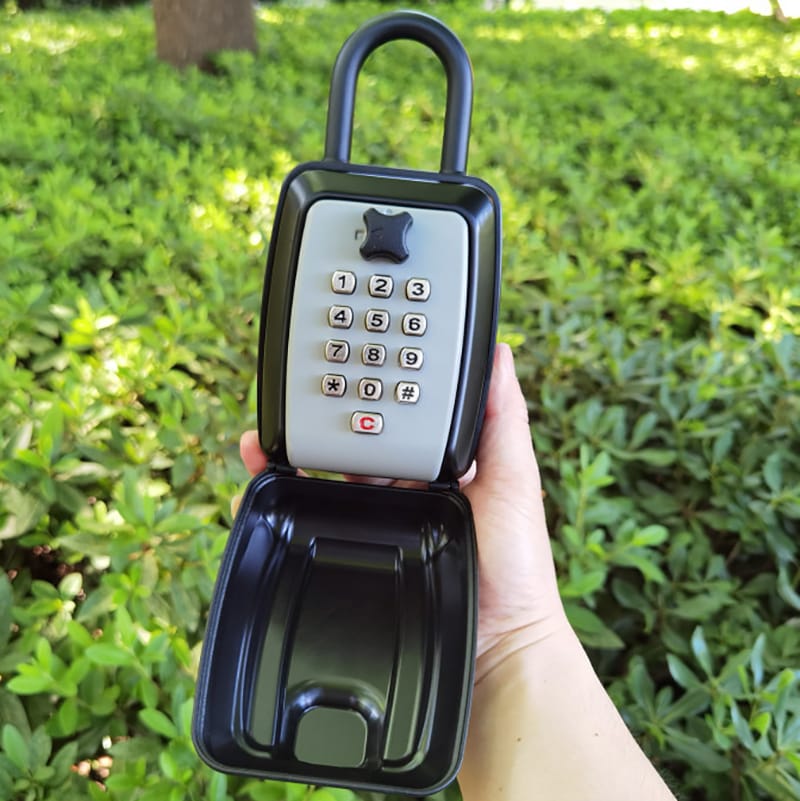 Waterproof Key Lock Box Large Capacity Safe 4 Digit Combination Wall Mounted Alloy Password Lock Outdoor