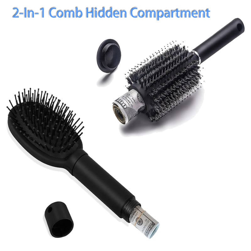 2-In-1 Hidden Safe Sight Secret Hair Comb Cash Ring Necklace Diversion Hidden Compartment Safe Container Home Office Travel