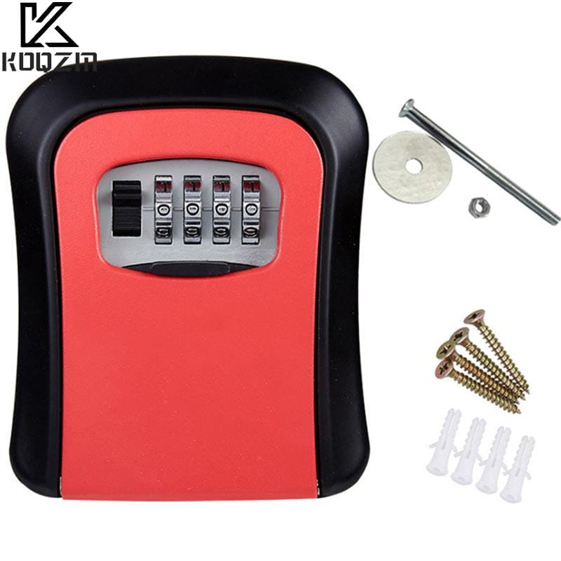 Wall Mount Key Storage Secret Box Organizer 4 Digit Combination Password Security Code Lock No Key Home Key Safe Box 1set
