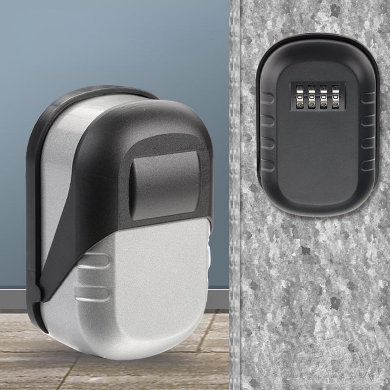 Key Safe Box Wall Mounted Aluminum alloy Key Lock Box 4 Digit Combination Key Storage Lock Box Indoor Outdoor Keys Storage Box