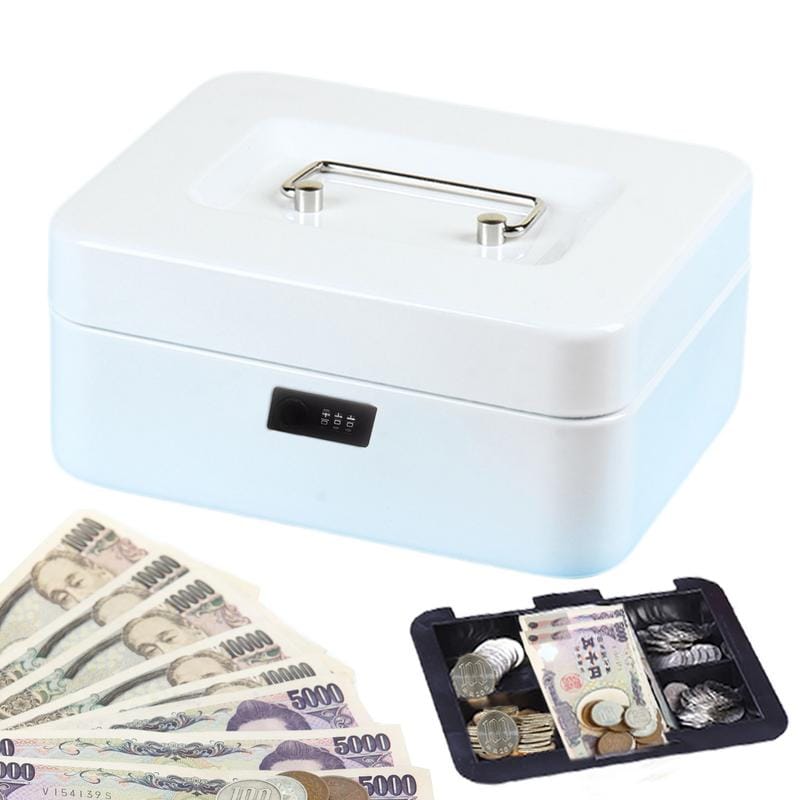 Portable Safe Box Portable Lock Box Portable Money Cash Deposit Box With Security Code For Travel Store Keys Cards Jewelry