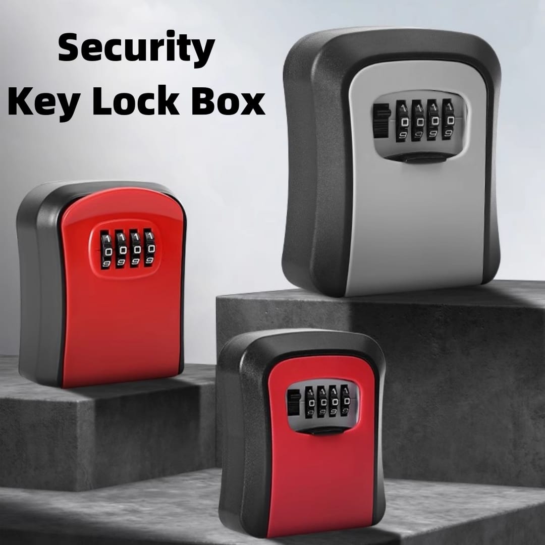 Outdoor Key Lock Box 4 Digit Password Code Security Lock No Key for Home Plastic Key Safe Secret Storage Box caja fuerte segurid
