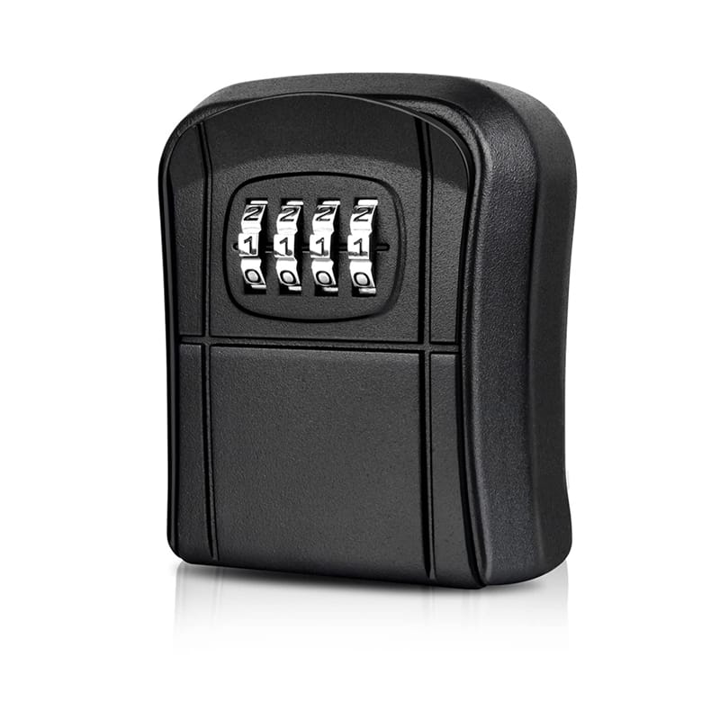 HOT-Key Box Wall Mounted Mini Key Safe Outdoor Key Box With Resettable 4-Digit Numeric Code Waterproof Key Box