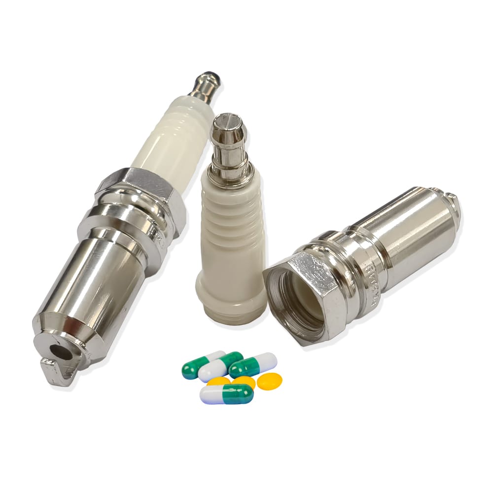 Fake Car Spark Plug Diversion Safe Secret Stash Can Portable Storage Container Pill Box Hidden Safe