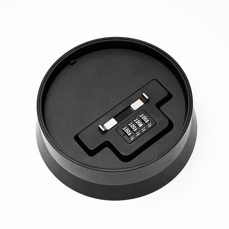 Latest Round Aluminum Alloy Password Key Safe Box for Outdoor Use with Theft-Proof Function and Wall Mounting Design