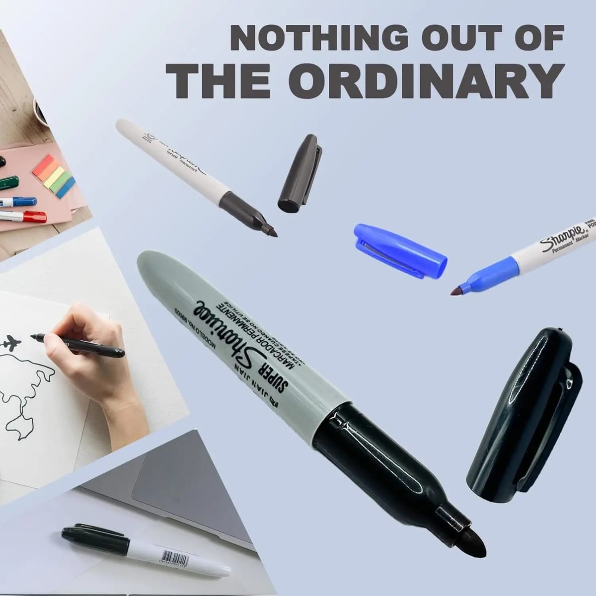 New High-quality Fake Black Markers Pen Sight Diversion Safe Container For Home Office Hiding Cash Necklace Money Small Valuable