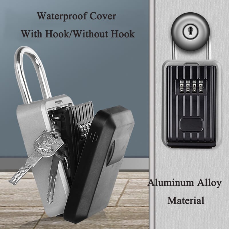 Wall Mount Key Storage Secret Box  Key Safe Secret Storage Box Organizer 4 Digit Password Code Security Lock