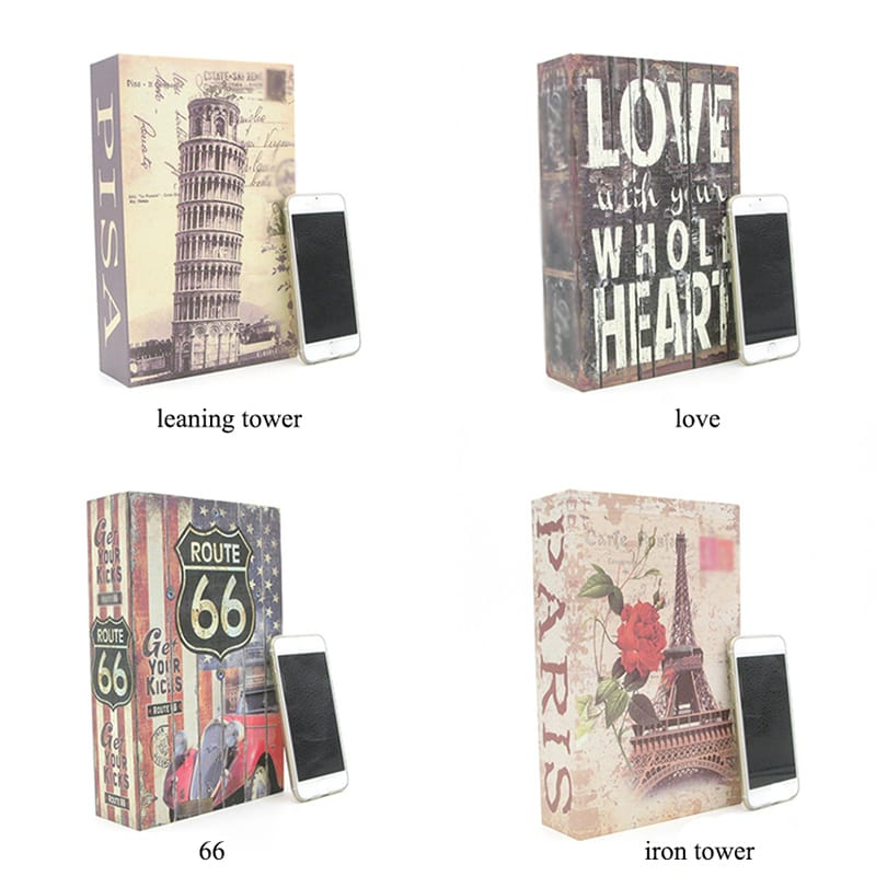 Home Book Safe Key Lock Type High Quality Secret Book Hidden Safe Safe Metal Steel Simulation Classic Books Money Box Coin Bank