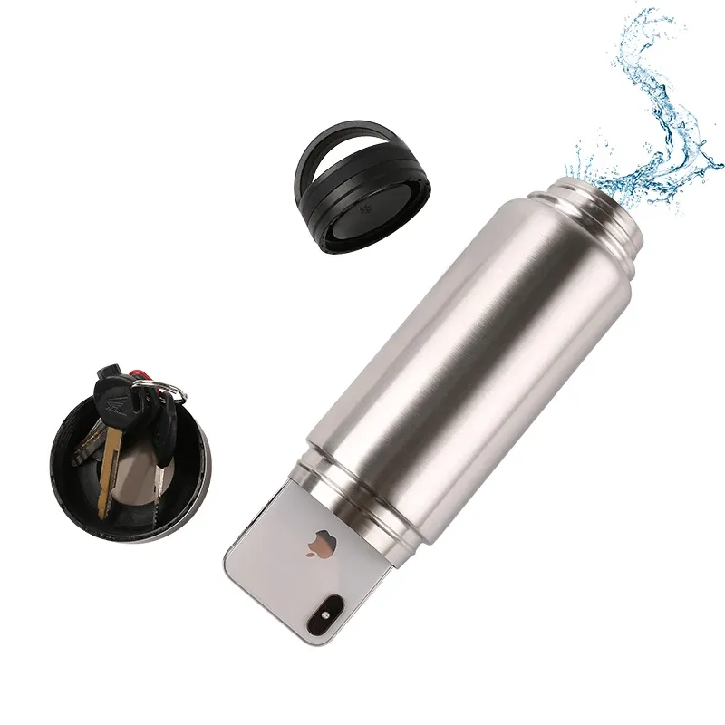 Huge Storage Private Money Box Stainless Steel Tumbler Safe Water Bottle Stash Box Diversion Safe Hidden Safe Box