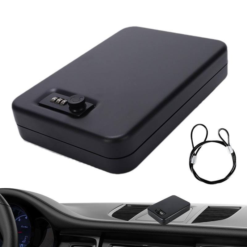 Travel Safe Lock Box Compact Metal Safe Lock Box With Code Combination Lock Box Security Safe Box Locked Storage Box For Home