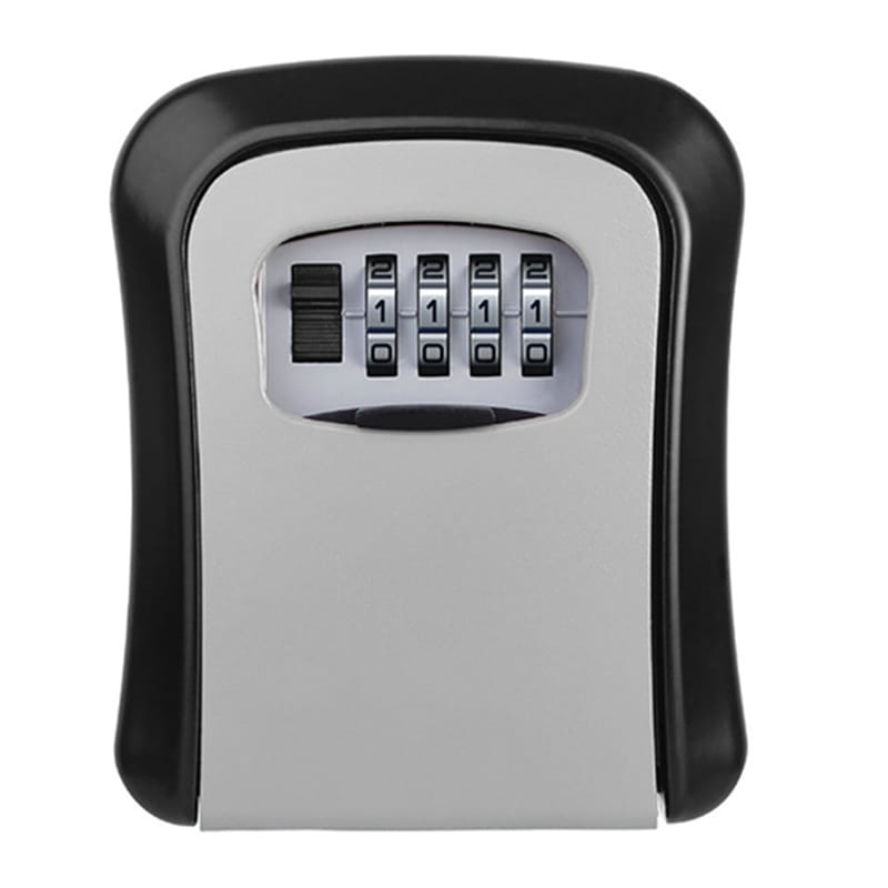Top Deals Wall Mount Key Storage Secret Box Organizer 4 Digit Combination Password Security Code Lock No Key Home Key Safe Box