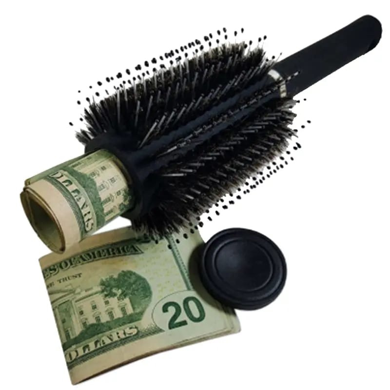 Travel-Ready Hair Brush Comb with Hidden Compartment Keep Your Valuables Safe & Secure!