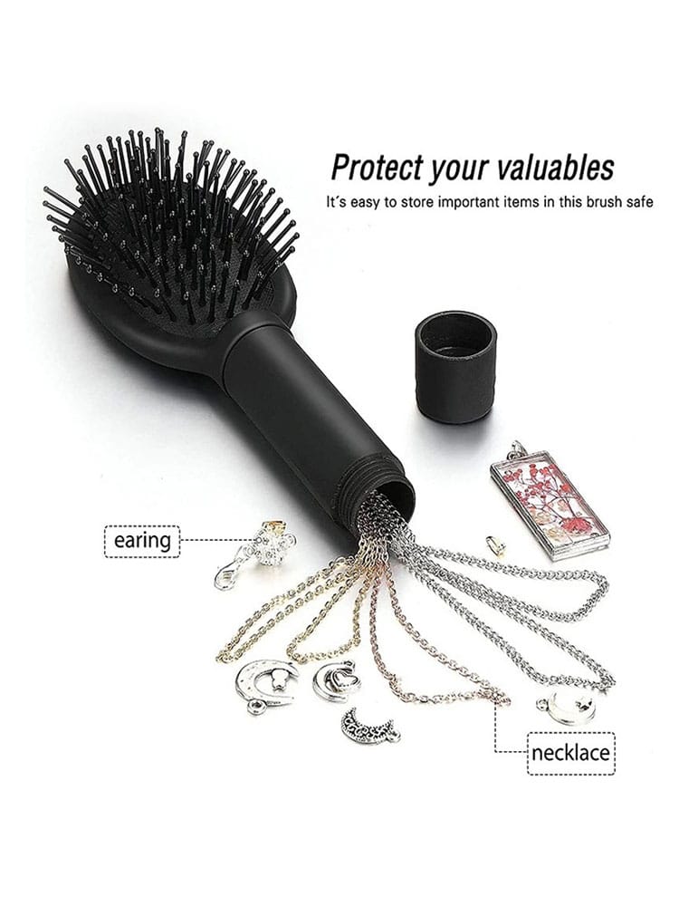 Brush Hair Secret Stash Comb Safe Diversion Container Hiddendetangling Money Scalp Hide Jewelry Hairbrush Cash Hider
