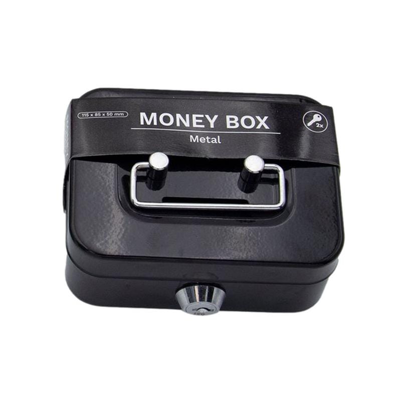 Money Safe Box Lockable Cash Box With Key,Portable Piggy Box Made Of Metal Small Security Lock Box Sturdy Coin Boxes For Kids