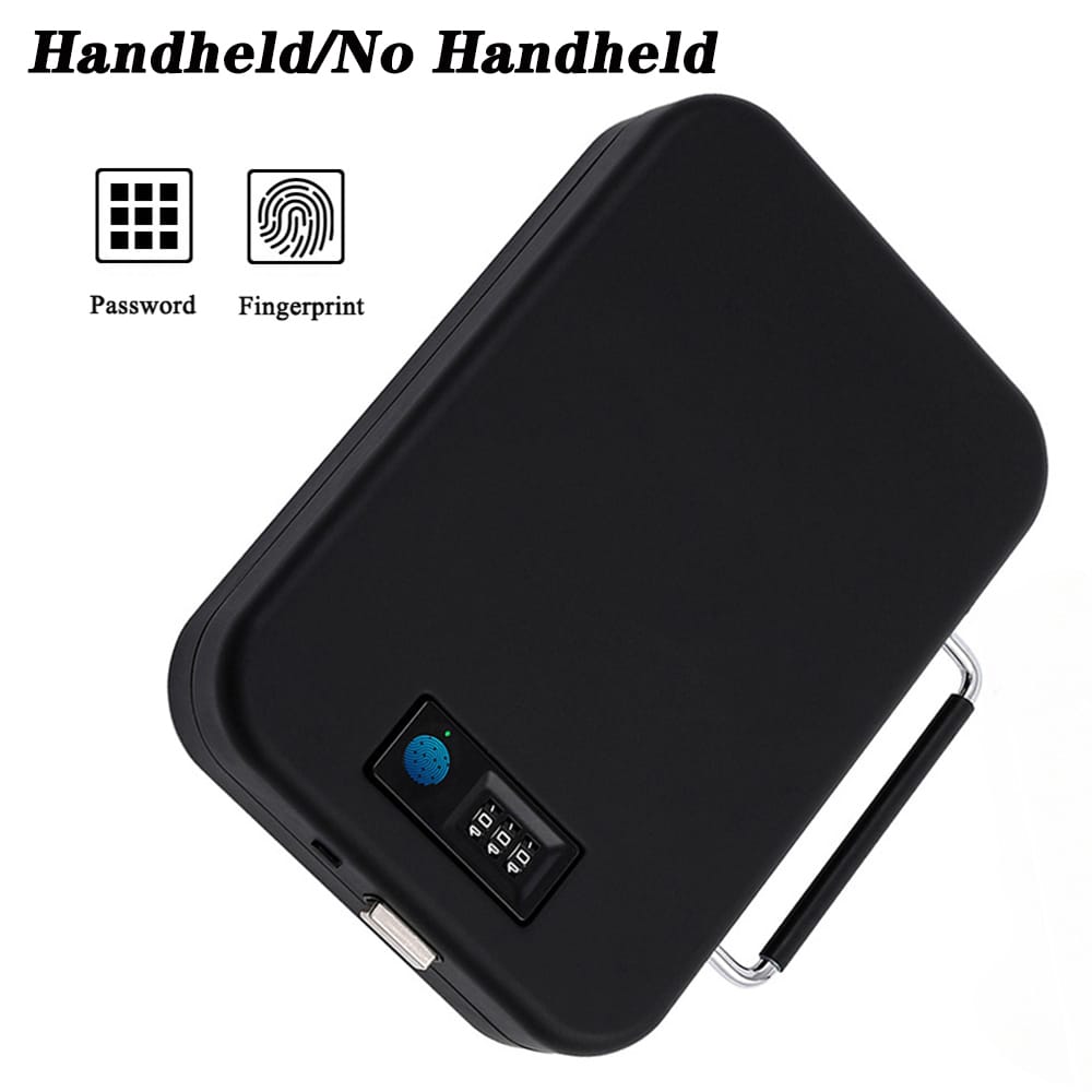 Gun Safes Box Biometric Fingerprint Password Portable Pistol Safe Box Storage for Weapons Home Car Cash Smart Mini safety Gun