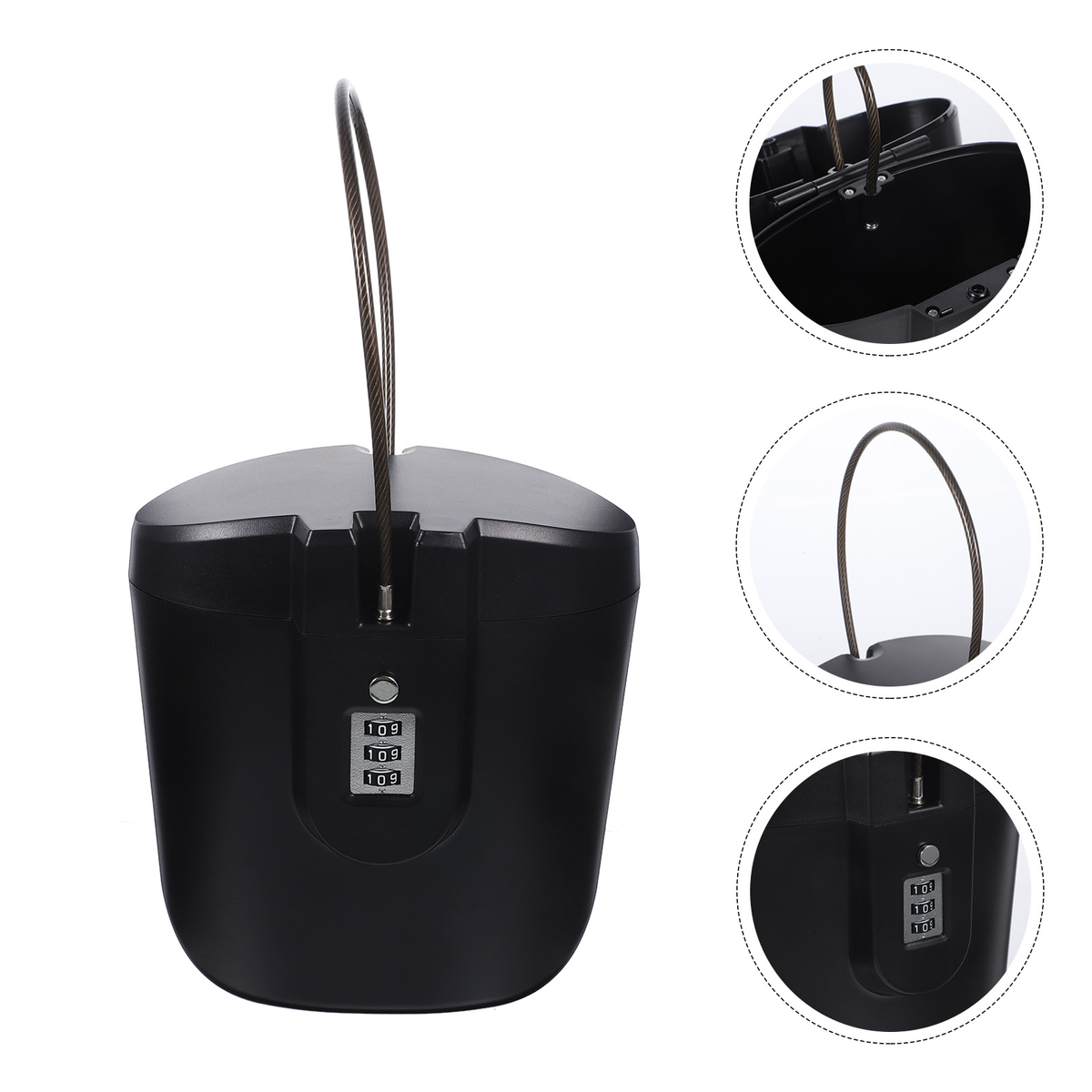 Portable Safe Lock Box Travel Safe Box Mini Beach Security Lockbox Combination Lock Waterproofs Key Lock Box Beach Safe Realtor