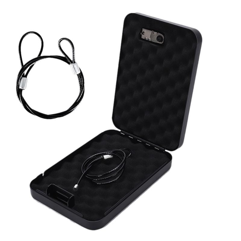 Portable Lock Box Compact Metal Safe Lock Box With Code Combination Lock Box Security Safe Box Locked Storage Box For Home