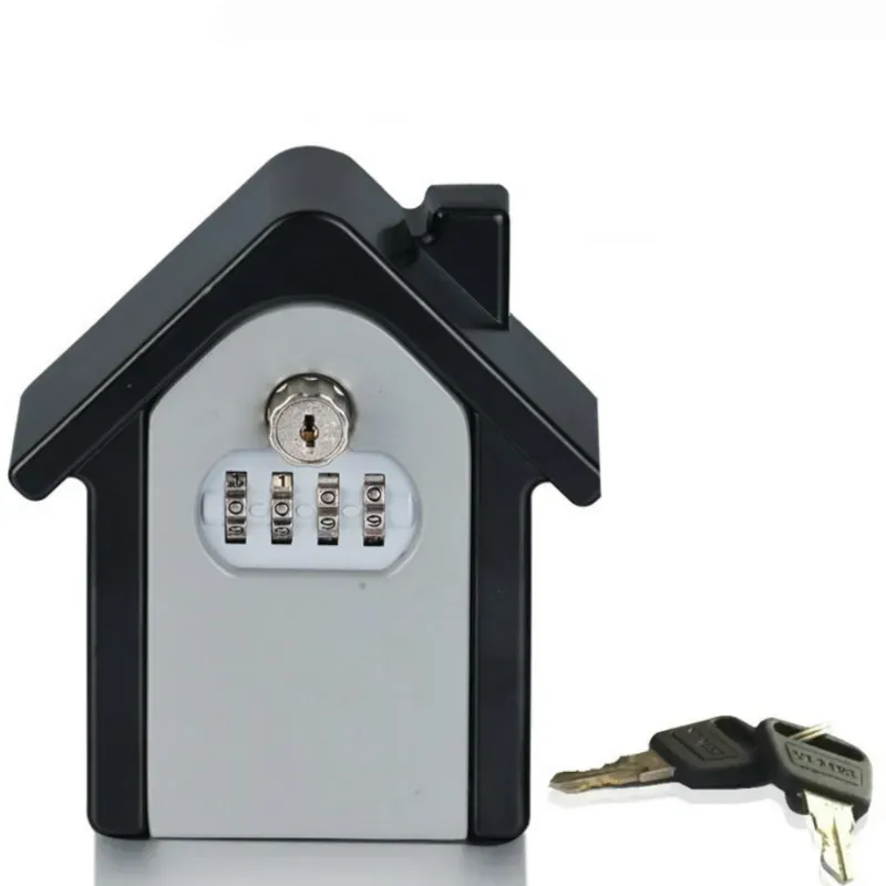 Password Key Lock Security Storage Manager Box 4 Digit Password Metal Secret Safe Box Home Office Key Hidden Securit