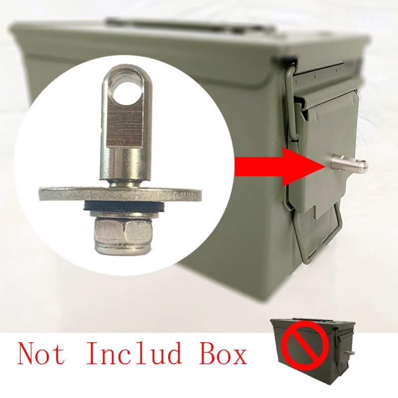 50 Cal Ammo Box Can Steel Secret Hidden Hardware Kit Army Military Ammunition Gun Safe Locking Set for Money Bullet