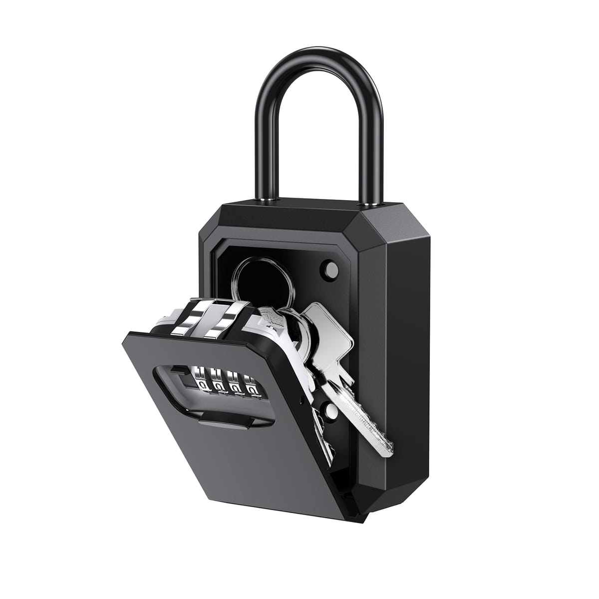 ORIA Wall Mounted Password Box 4-Digit Combination Waterproof  Security Key Storage Lock Box Large Capacity Outdoor Key Safe Box