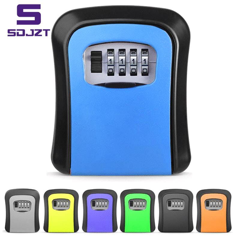 Safe Box Wall Mount Key Storage Secret Box Organizer 4 Digit Combination Password Security Code Lock No Key Home Key