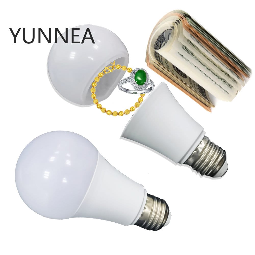 Private Money Box Fake LED Bulb Home Diversion Stash Can Safe Container Hiding Jewelry Hidden Storage Box Secret Box